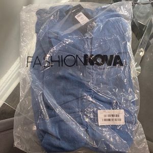 Denim ruched dress size L